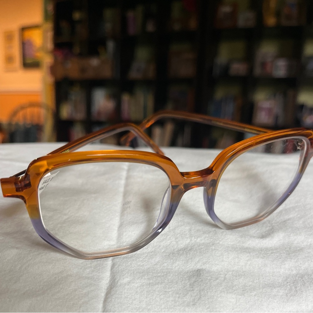 NEW LA Eyeworks Fiction “Squash” Stylish Orange and Purple Glasses